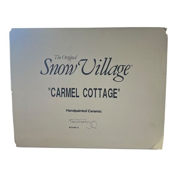 Department 56 Snow Village 1994 Carmel Cottage #5466-6 Retired Ceramic EUC - Picture 9 of 10